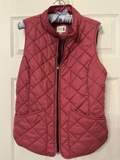 WOMEN'S REGULAR JOULES PINK PADDED QUILTED POLYESER GILET, UK 12, EXC. COND.