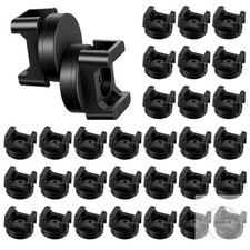 30 Pack Magnetic Zip Tie Mount Base Heavy Duty Magnetic Cable Zip Tie Base, Wire