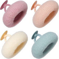 2026 4-Pack Soft Loofah Sponge with Suction Cup for Exfoliating Bath Care