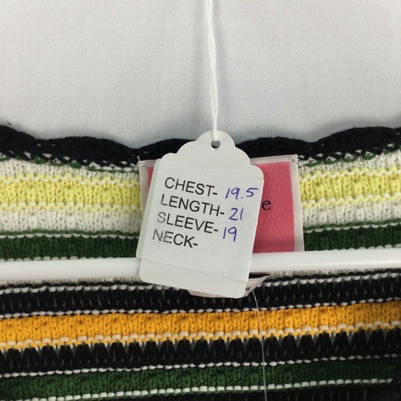 Kate Spade Daisy Black and Yellow Crochet Sweater Cardigan womens size Large NWT image 6