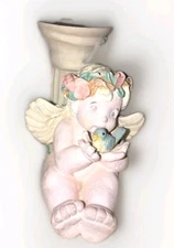 Terry's Village Cherub Kissing Bluebird Ivy Draped Bird Fountain