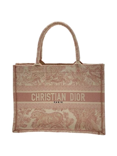 Sac fourre tout Christian Dior livre toile rose occasion