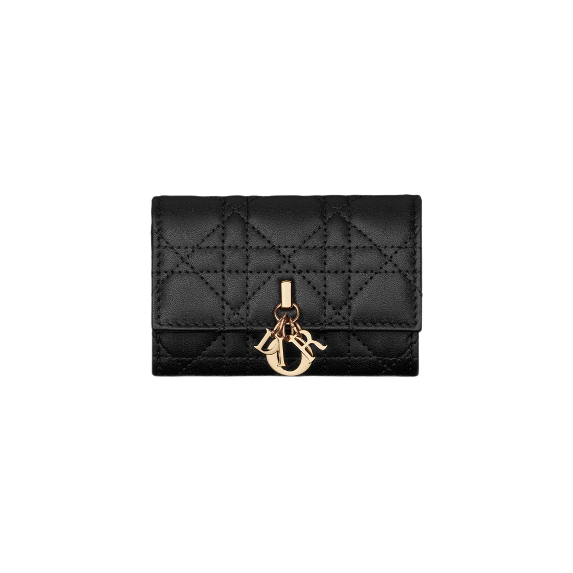 Dior Miss Dior Black Lambskin Glycine Wallet with Cannage-image