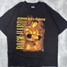 Vintage 1998 WWF The ROCK HARD Dwayne Johnson Size XL
