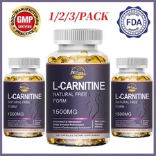 L-Carnitine Capsules - Fat Metabolism Energy & Support Production Workout 1500mg