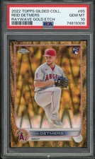 2022 RAYWAVE GOLD ETCH REID DETMERS RC 14/25 ANGELS #65 PSA 10