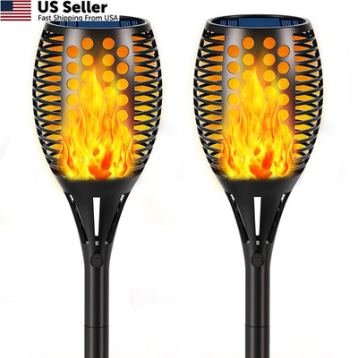 Aityvert Flickering Flame Solar Torch Lights Outdoor, 43'' 2 Pack, 2 Pack