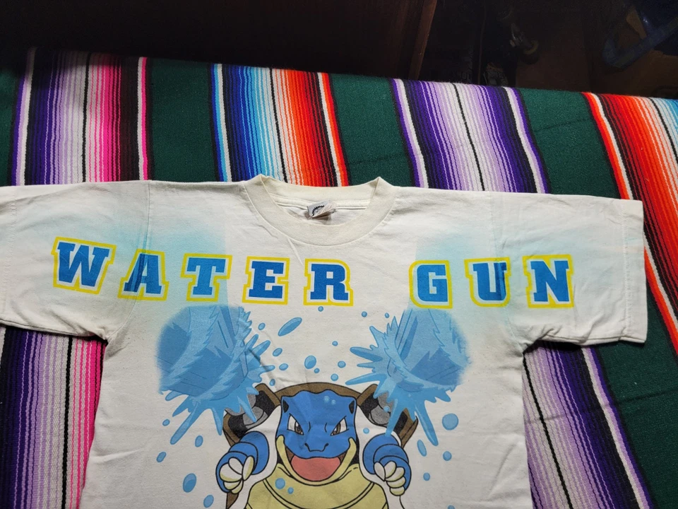 Camiseta Nintendo Pokemon Blastoise 1999 Vintage Talla Juvenil Grande Foto 3 de 4