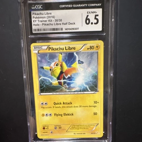 New ListingPokémon Pikachu Libre 30/30 XY Trainer Kit Holo Common Basic 80HP CGC 6.5 Engli…