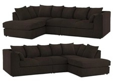 XL JUMBO CORD CORNER SOFA SET LEFT / RIGHT HAND /5 SEATER SUITE EXCLUSIVE