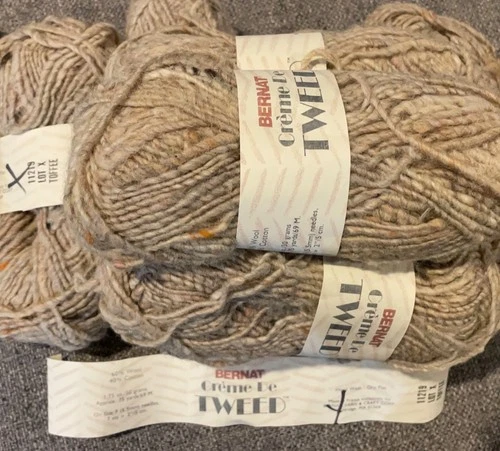 Lot of 12 Bernat Creme De Tweed Toffee Yarn video thumbnail