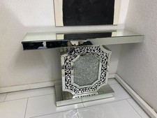 Kommode verspiegelt Glaskommode Anrichte Spiegelglas Schrank Glitzer Kristall