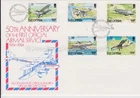 Unaddressed Isle of Man FDC First Day Cover 1984 First Airmail Service 50th