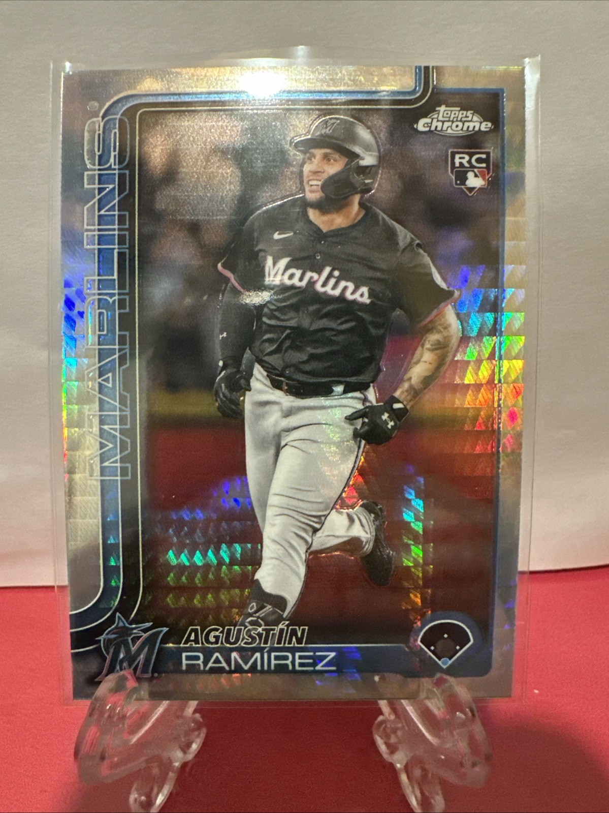 2025 Topps Chrome Update Prism Refractor Agustin Ramirez RC #USC200 - Marlins