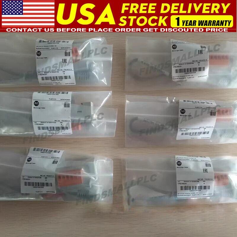 NEW Allen Bradley 1763-NC01 MicroLogix DH-485 Comm Cable spot shipping