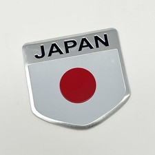 Japan Flag Car Emblem Badge Decal Sticker 2x 2.25 Aluminum Japanese New Jp Japan Flag Car Emblem Badge Decal Sticker 2x 2.25 Aluminum Japanese New Jp
