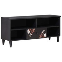 StauraumschräNke Mehrfarbig 100 X 33,5 X 46 Cm Massivholz Mango Medienaufbewahru