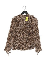Karen Millen Women's Blouse UK 8 Brown 100% Polyester Basic