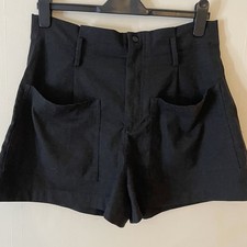 Women Zara dark grey tailored shorts with pockets UK10