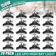 20X 150W UFO LED High Bay Light Commercial Warehouse Shop Fixture Dimmable 5000K