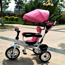 4 In 1 Kids Tricycle Toy Bike Trike Baby Prams Stroller Toddler Ride-On Activity