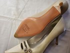 Stuart Weitzman Pearl Shiny Fabric Piointy Toe Mary Jane Double Strap Hees 10 — photo 3