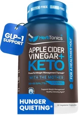 Herbtonics GLP-1 Support Supplement – Apple Cider Vinegar Capsules & Keto BHB |