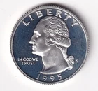 1995 S Silver Proof Washington Quarter from Silver Proof Set #913