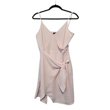 KLD Strappy Wrap Tie Dress Womens SM Pale Pink Coquette Girly Feminine USA HOCO