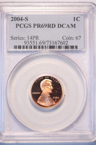 2004 S Lincoln Cent, Gem Proof, PGS PR69RD DCAM, Gorgeous Modern Lincoln Cent!