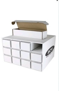 BCW White Cardboard Card House WITH 12 - 800 CT Card Boxes