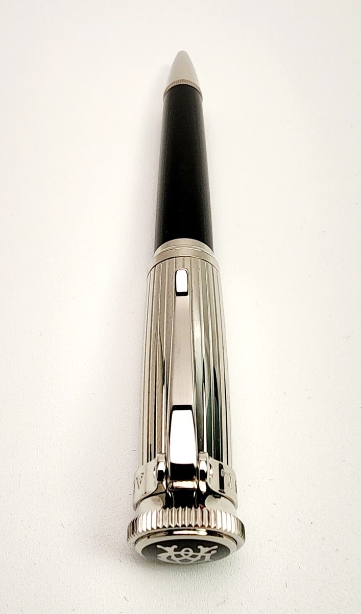 RARE DUNHILL SENTRYMAN CHASSIS BLACK AND SILVER BALLPOINT PEN