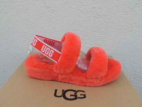 UGG LAVA FLOW FLUFF OH YEAH SLIDE SHEEPSKIN SLIPPER SANDALS, US 10/ EUR 41 ~NIB - Picture 2 of 4