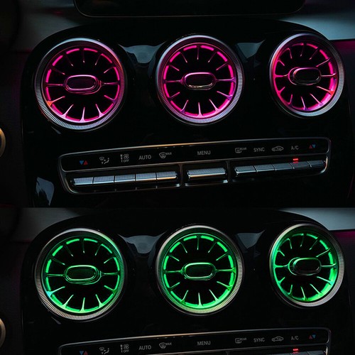 For Mercedes-Benz CLA W117 12 Colors Air Vent Ambient Light Atmosphere Lamp Trim - Afbeelding 13 van 15