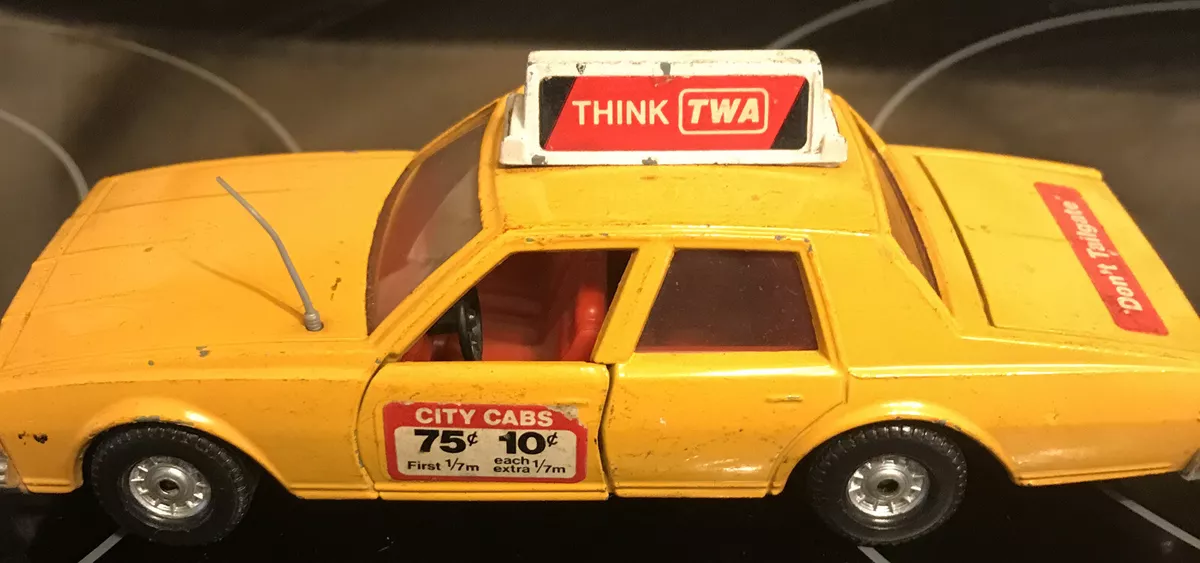 Rare Vintage CORGI Chevrolet Caprice Classic TWA Taxi Cab Great Britain Original