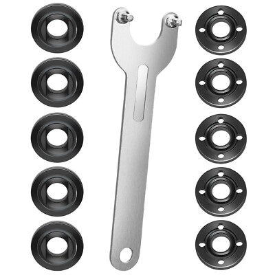 11 Pc Angle Grinder Wrench Kit 5/8-11 Flange Nut Metal Lock 4.5'' 5'' Parts