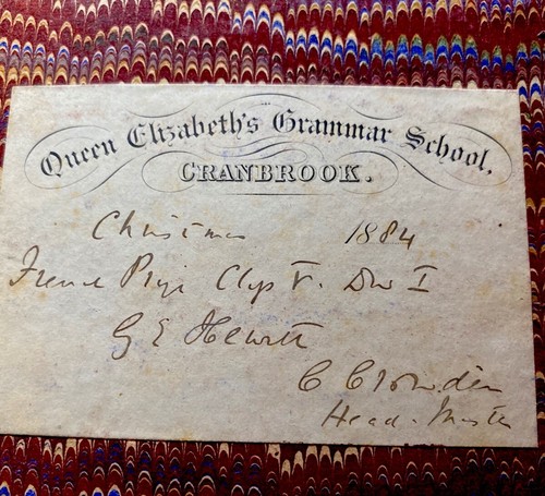 Rare Queen Elizabeth’s Grammar School Antique Gold Guild Leather Bound Book 1800 - Picture 10 of 23