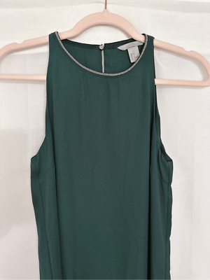 h and m dark green dress & DressLength: mid_length