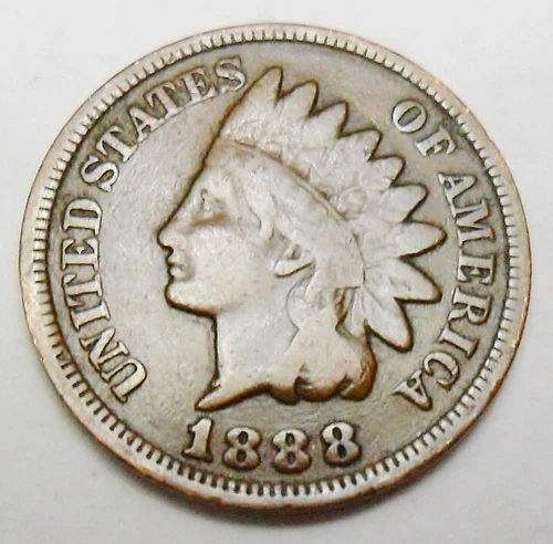 1888 P Indian Head Cent Penny  *VG - VERY GOOD*   **FREE SHIPPING**