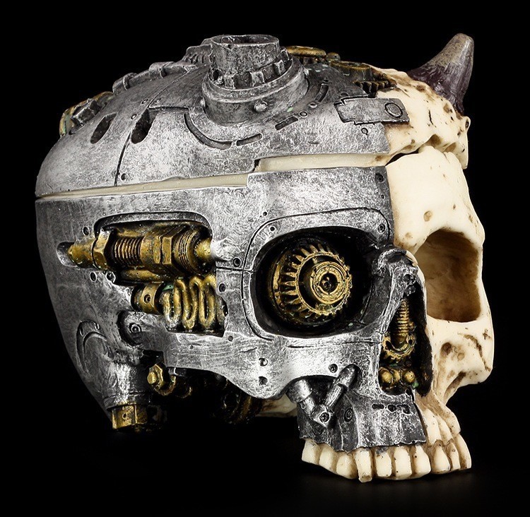 Skull Casket - Steampunk Devil - Gothic Jewelry Box Decoration
