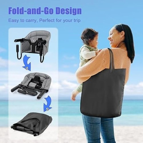 Hook on High Chair with Mat, High Chair That Attaches to Table - Picture 4 of 5