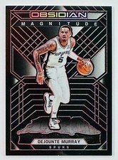 Dejounte Murray 2021-22 Obsidian Electric Etch Red SSP #/5 Magnitude Spurs