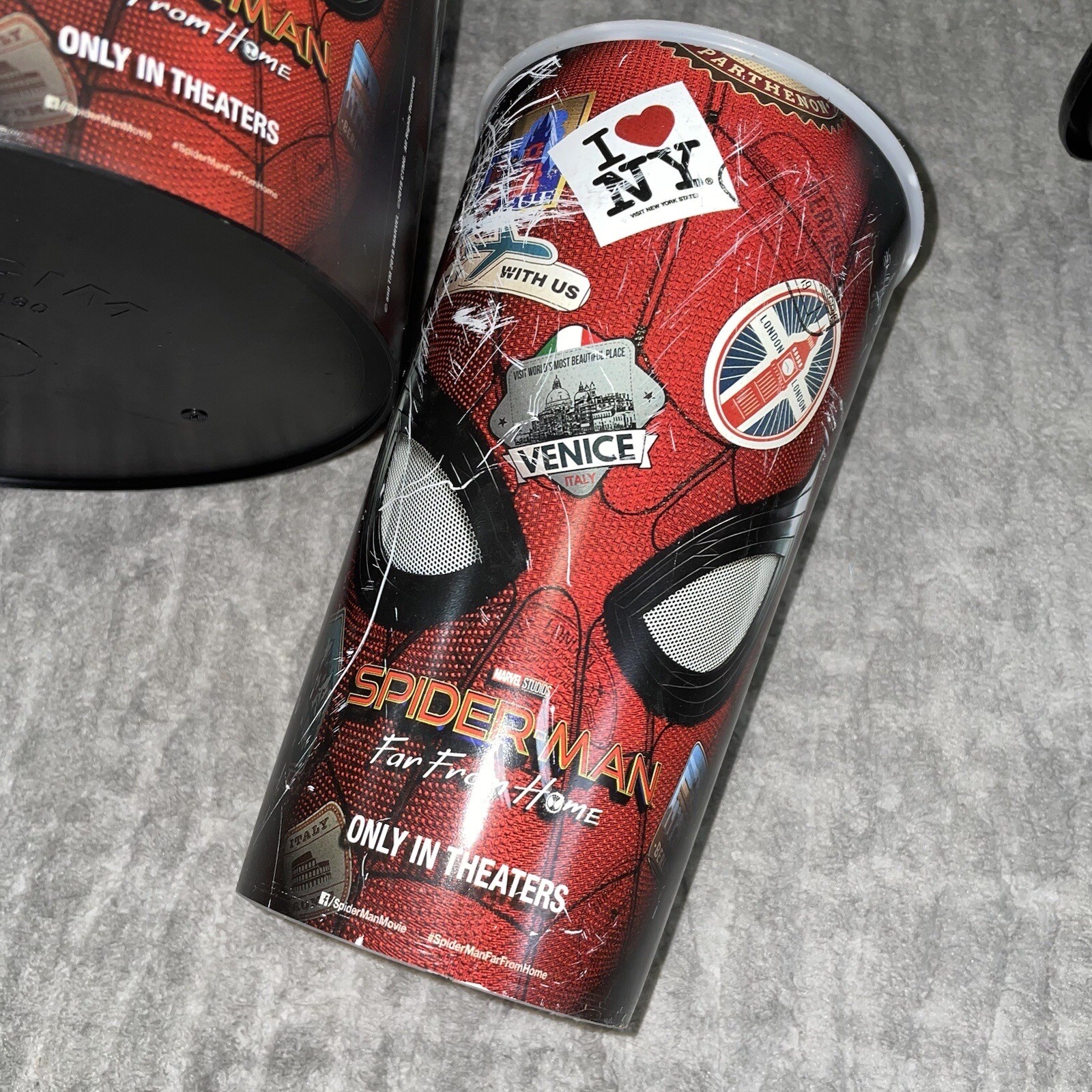 LOT OF 5 Marvel Avengers SpiderMan Theater Plastic Popcorn Buckets