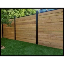 Black Aluminum 6 Ft. Fence Rail Channel Kit Composite Fencing Powder Coated