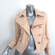 Carlisle Cropped Leather Jacket Shell Pink Si...