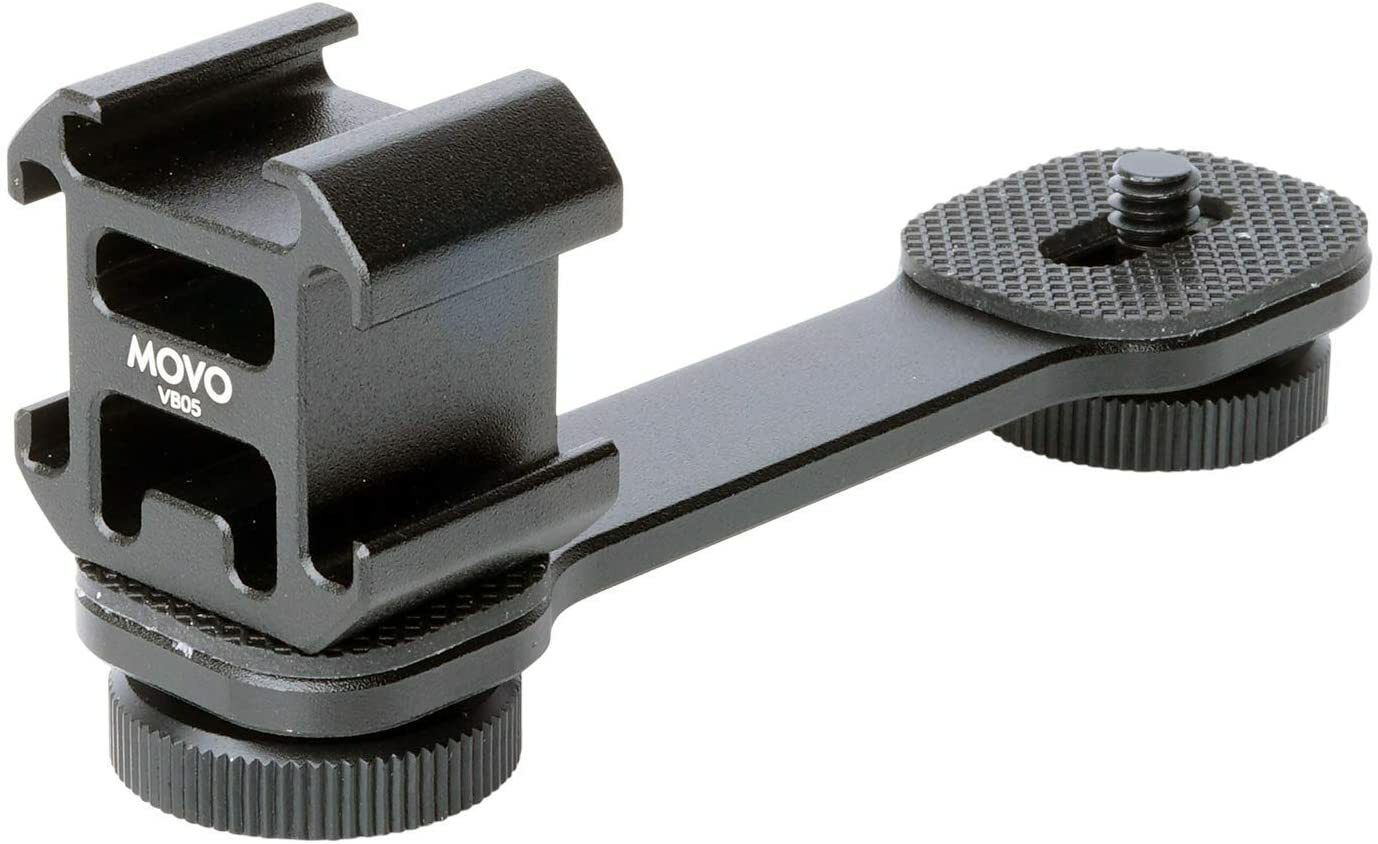 Movo VB05 Triple Shoe Extension Video Bracket for Microphone