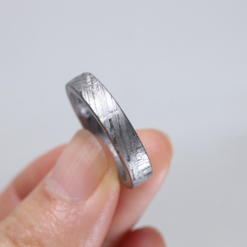 Muonionalusta meteorite ring Meteor Wedding Ring - Picture 3 of 10