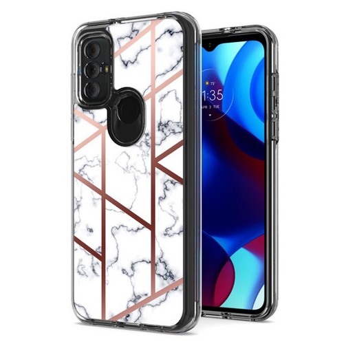 For Apple iPhone 16 Plus Fashion Marble Design Hard PC TPU Hybrid Case Cover - Picture 6 of 41