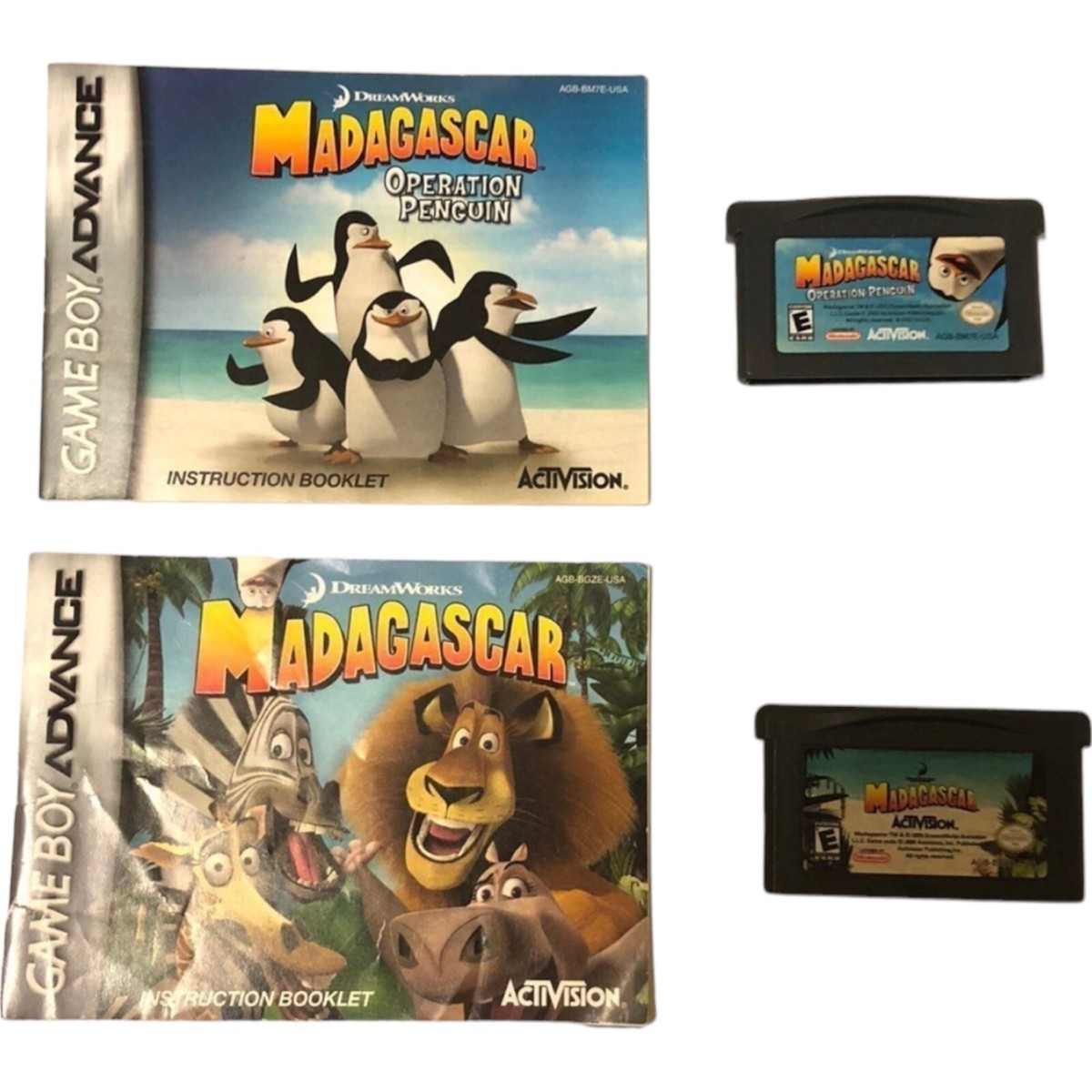 Lot Of 2 Nintendo Game Boy Advance Madagascar & Operation