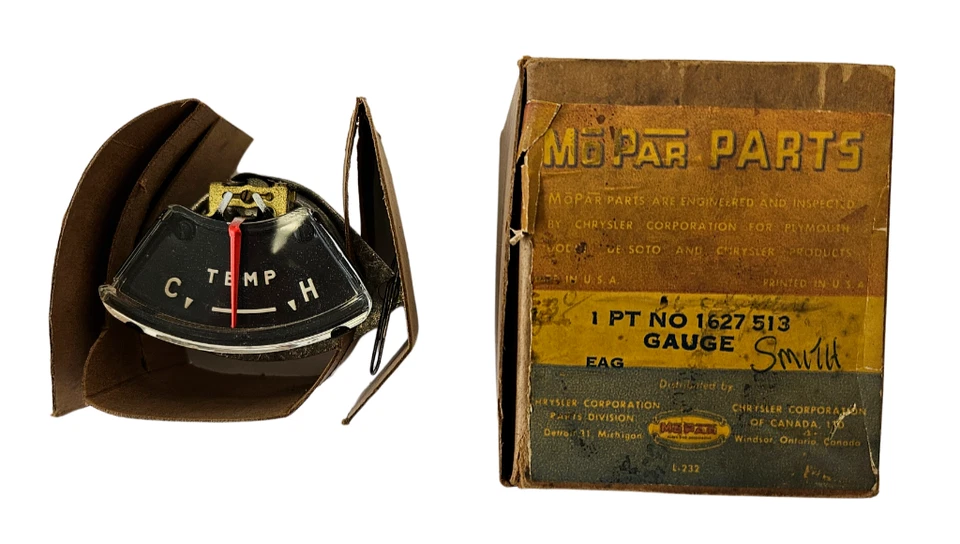 Chrysler Imperial 300 Windsor New Yorker 1956 medidor de temperatura 1627513 nuevo en stock Foto 2 de 4